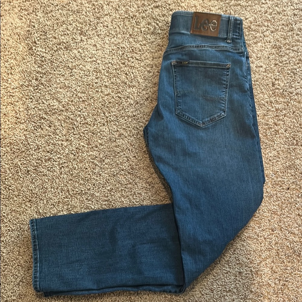 Lee Extreme Motion Slim Fit Straight-Leg Jeans Classic Denim